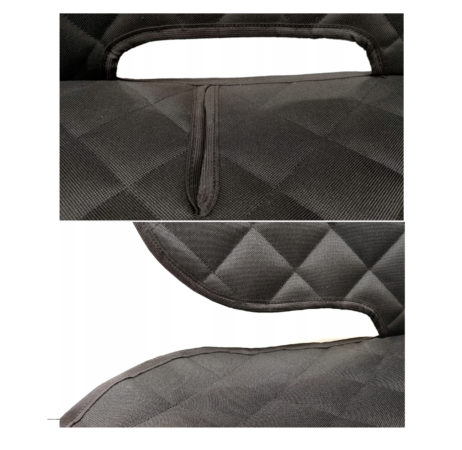 Set 2 protectii scaune auto, universale, matlasate, negre, lavabile, impermeabile - protectie matlasata pentru bancheta din spate si protectie spatar scaun - MetruPatrat.ro