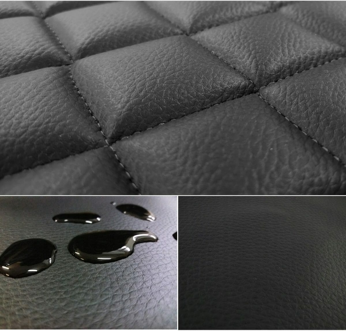 Set 5 protectii auto matlasate, din piele ecologica, pentru scaune fata-spate, universale, negre, lavabile, impermeabile, Metru Patrat - MetruPatrat.ro