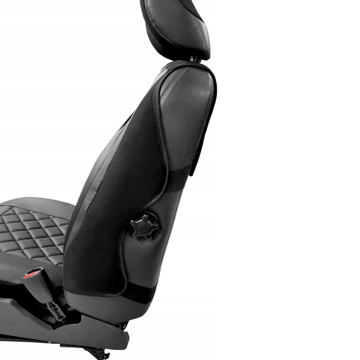 Husa auto tip maieu, din piele ecologica, matlasata, universala, neagra, Metru Patrat 5086