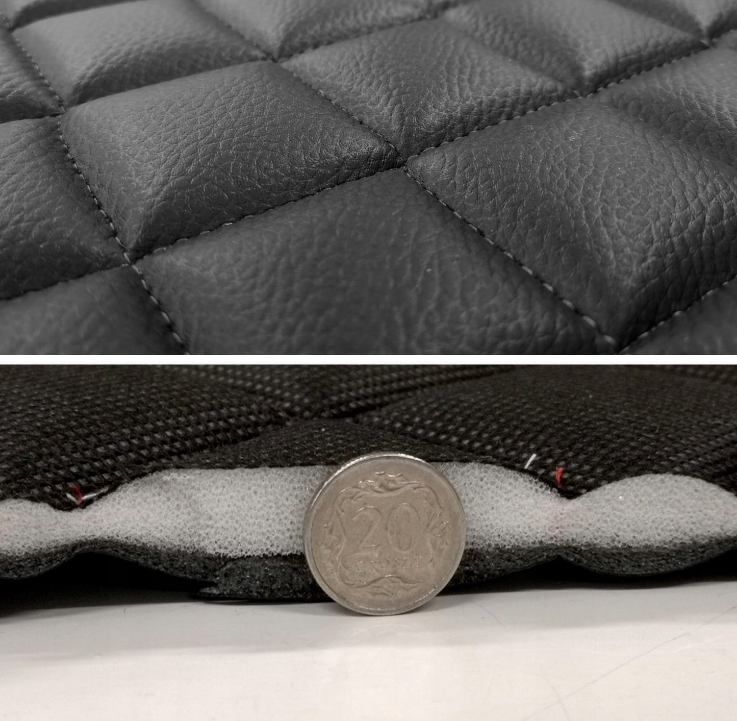 Protectie auto pentru cotiera, din piele ecologica matlasata, universala, neagra, Metru Patrat 5084 - MetruPatrat.ro