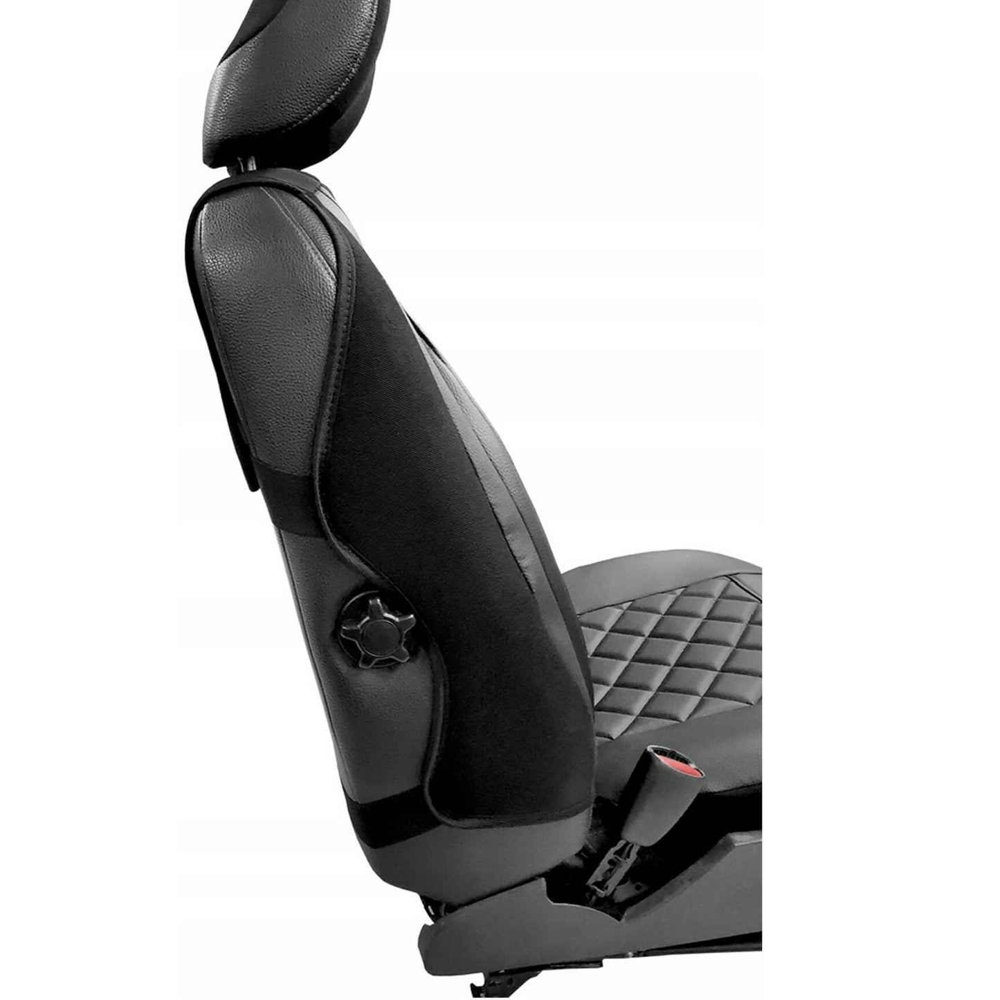 Husa auto tip maieu, din piele ecologica, matlasata, universala, neagra, Metru Patrat 5086