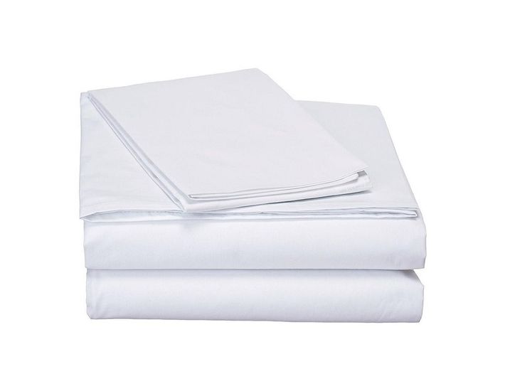 Lenjerie pat xxl bumbac percal alb - 4 piese - MetruPatrat.ro
