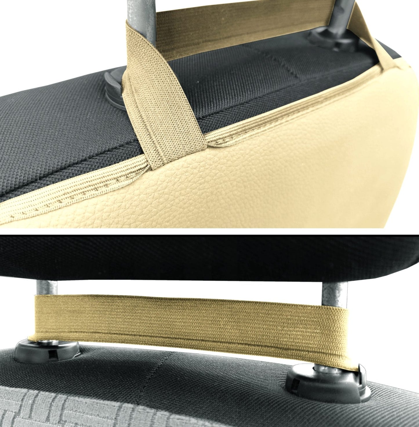 Protectie scaun auto copii, scoica bebe, crem, din piele ecologica matlasata, lavabila, impermeabila, Metru Patrat 5062