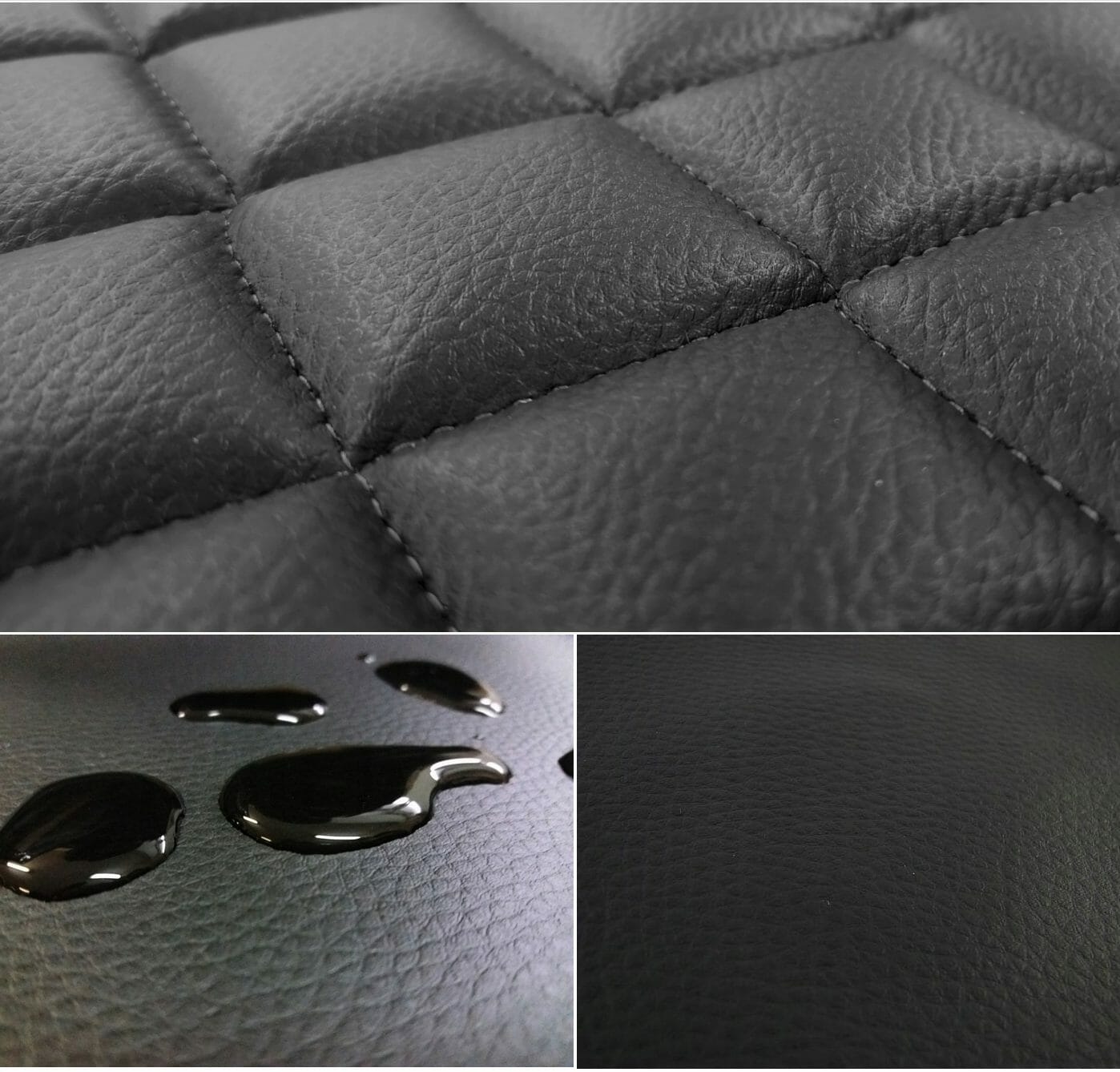 Husa auto tip maieu, din piele ecologica, matlasata, universala, neagra, Metru Patrat 5086