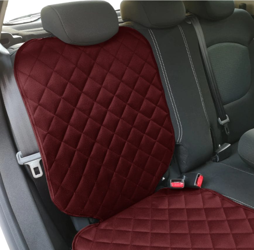 Set 3 protectii auto, matlasate,universale, visiniu, lavabile, impermeabile, decupare cotiera  ,scoica bebe si spatar scaun fata, Metru Patrat - MetruPatrat.ro