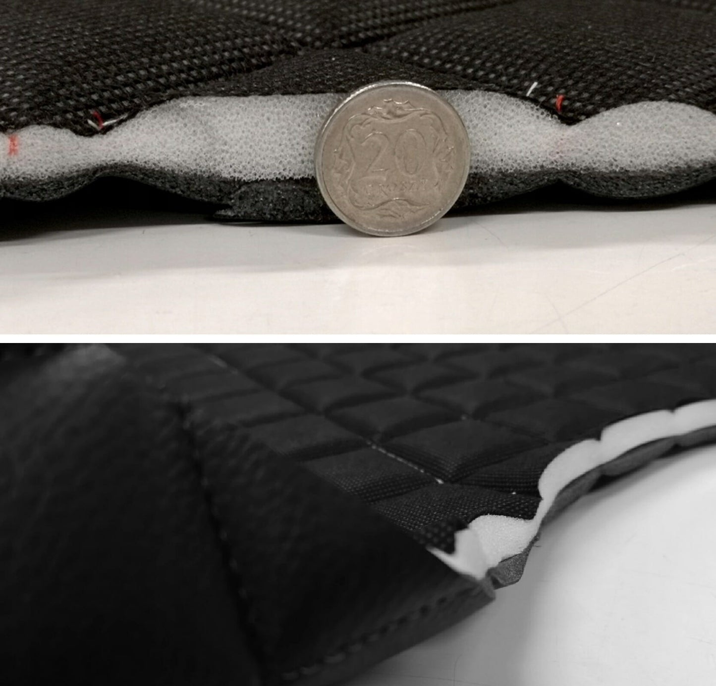 Husa auto tip maieu, din piele ecologica, matlasata, universala, neagra, Metru Patrat 5086