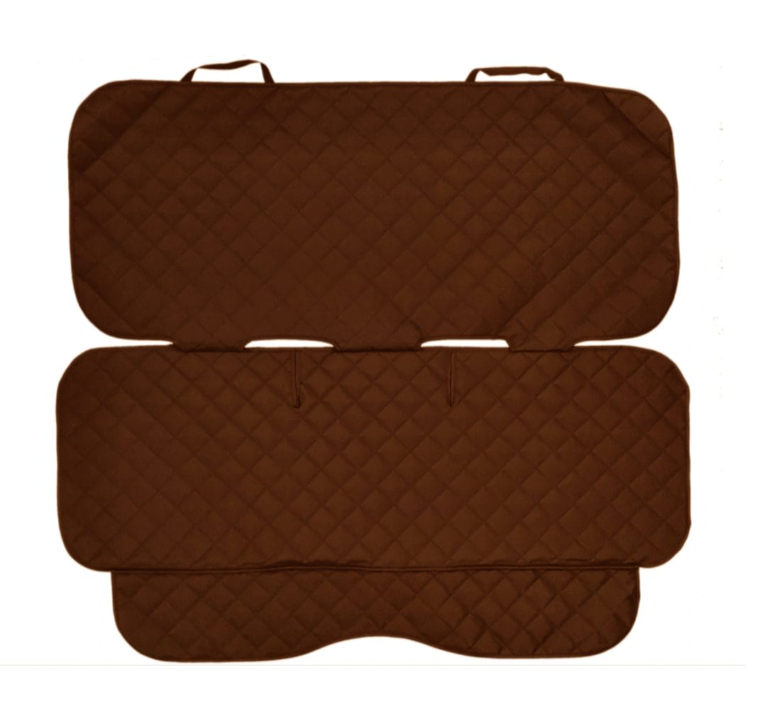 Set 3 protectii auto, matlasate,universale, maro, lavabile, impermeabile, protectie bancheta , protectie scaun fata si protectie spatar scaun, Metru Patrat