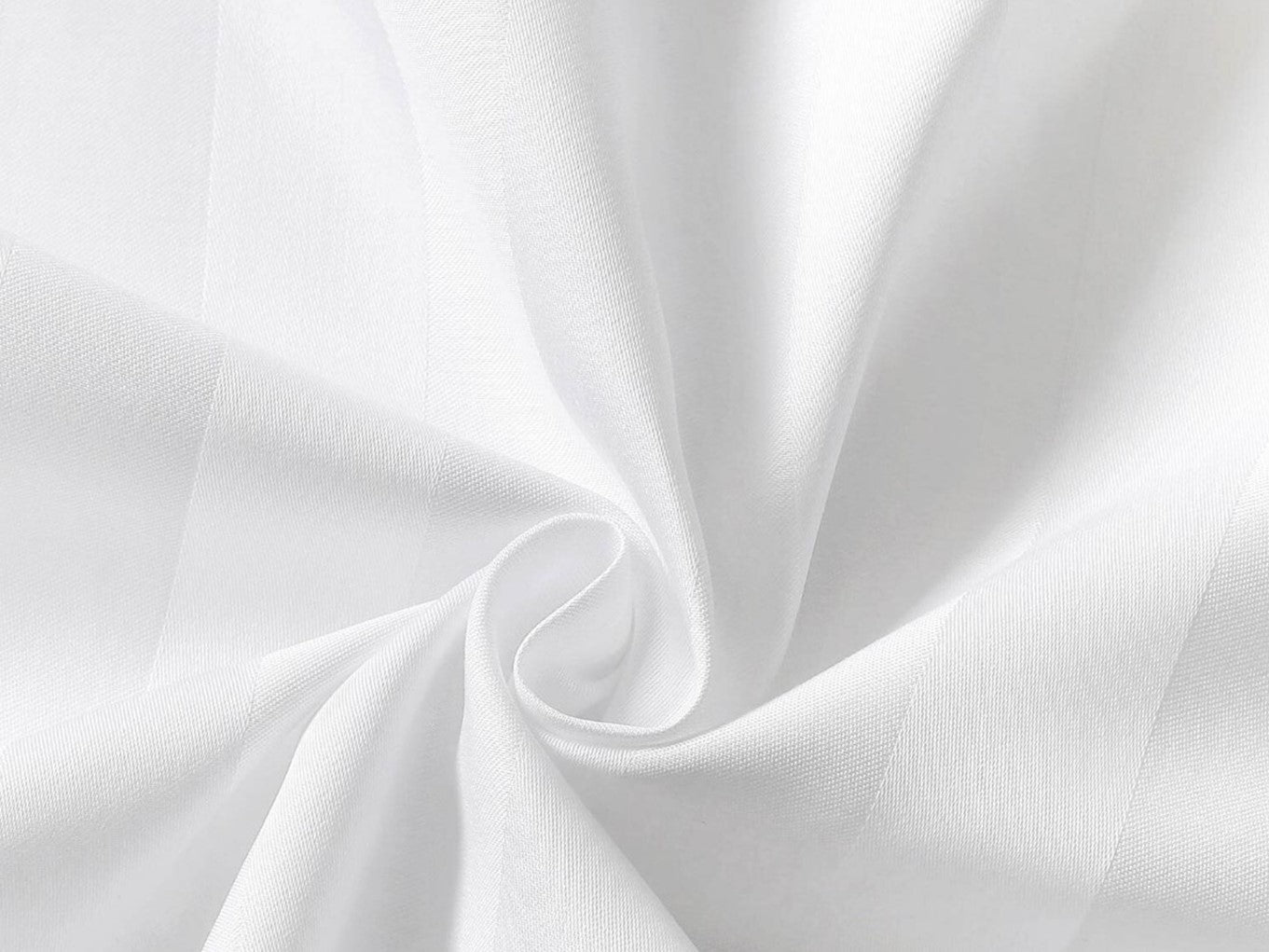 Fata de perna, din Damasc Premium, Alb Imaculat, Dungi Late, Bumbac 100%, Grosime 180 grame/m², Metru Patrat - 1 bucata