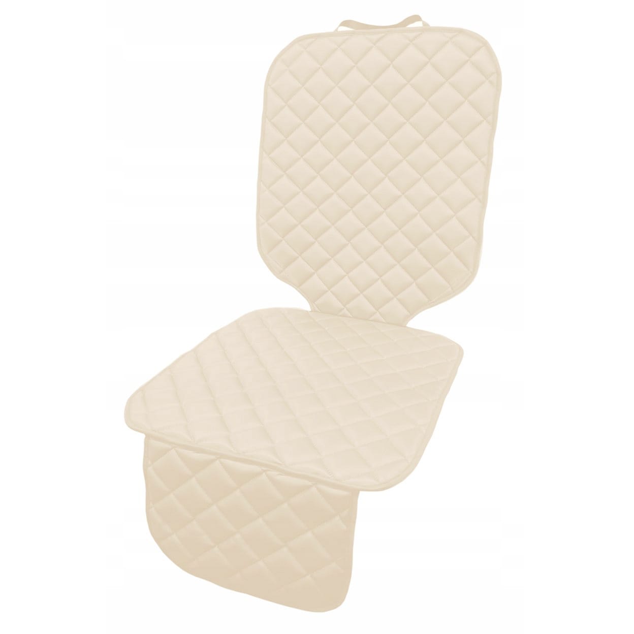 Protectie scaun auto copii, scoica bebe, crem, din piele ecologica matlasata, lavabila, impermeabila, Metru Patrat 5062