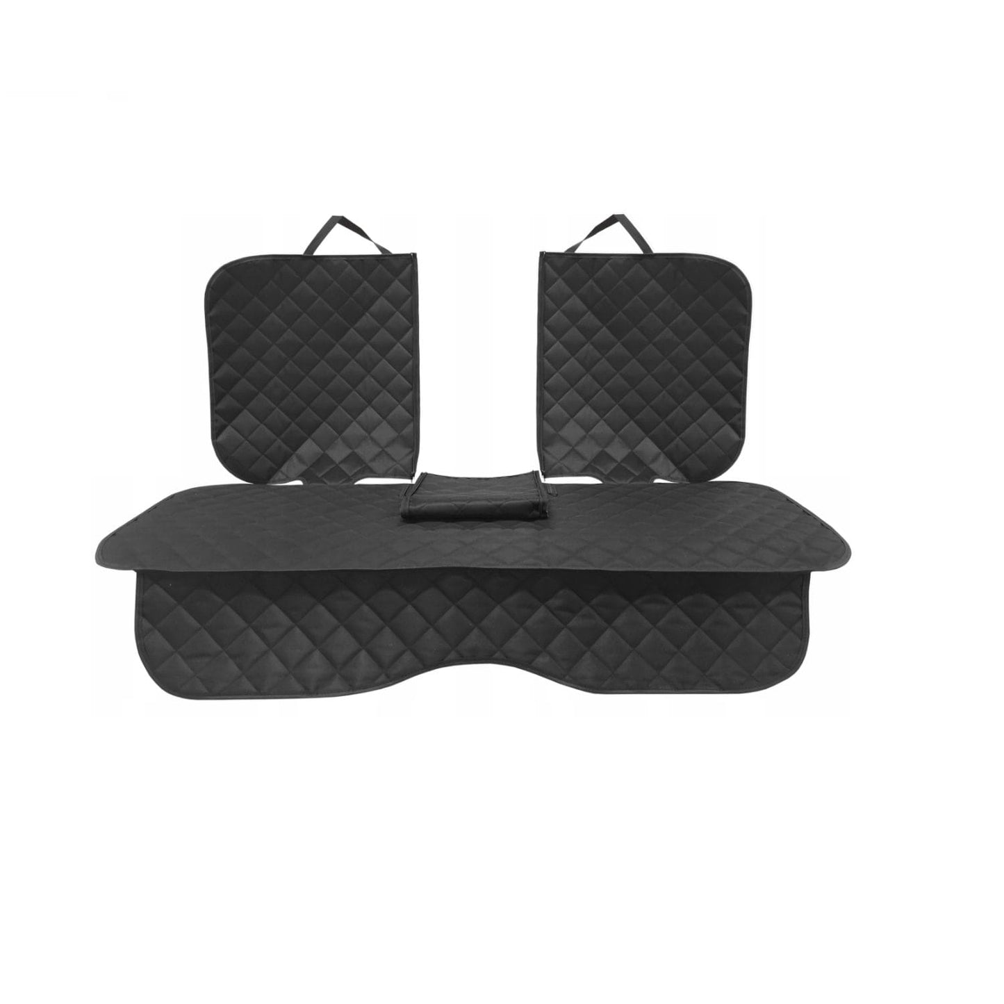 Set 3 protectii auto, matlasate,universale, negre, lavabile, impermeabile, protectie bancheta cu decupare cotiera  si 2 protectii scaune fata, Metru Patrat - MetruPatrat.ro