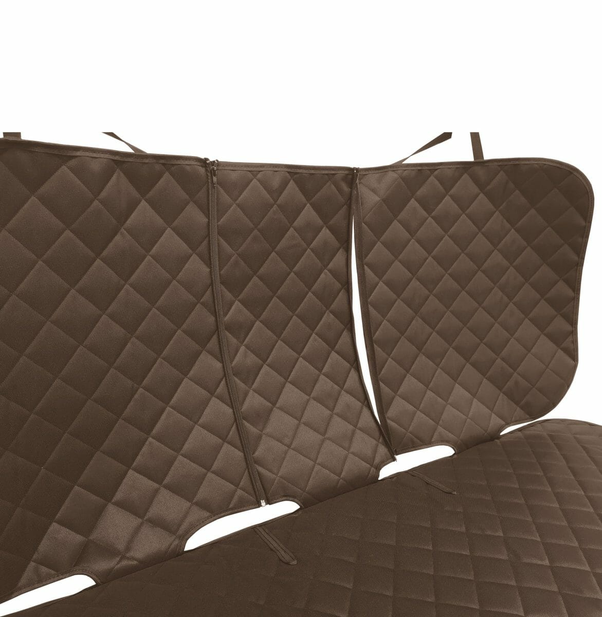 Protectie auto matlasata universala, pentru bacheta din spate, cu decupare cotiera, maro, impermeabila, lavabila, Metru Patrat 5072