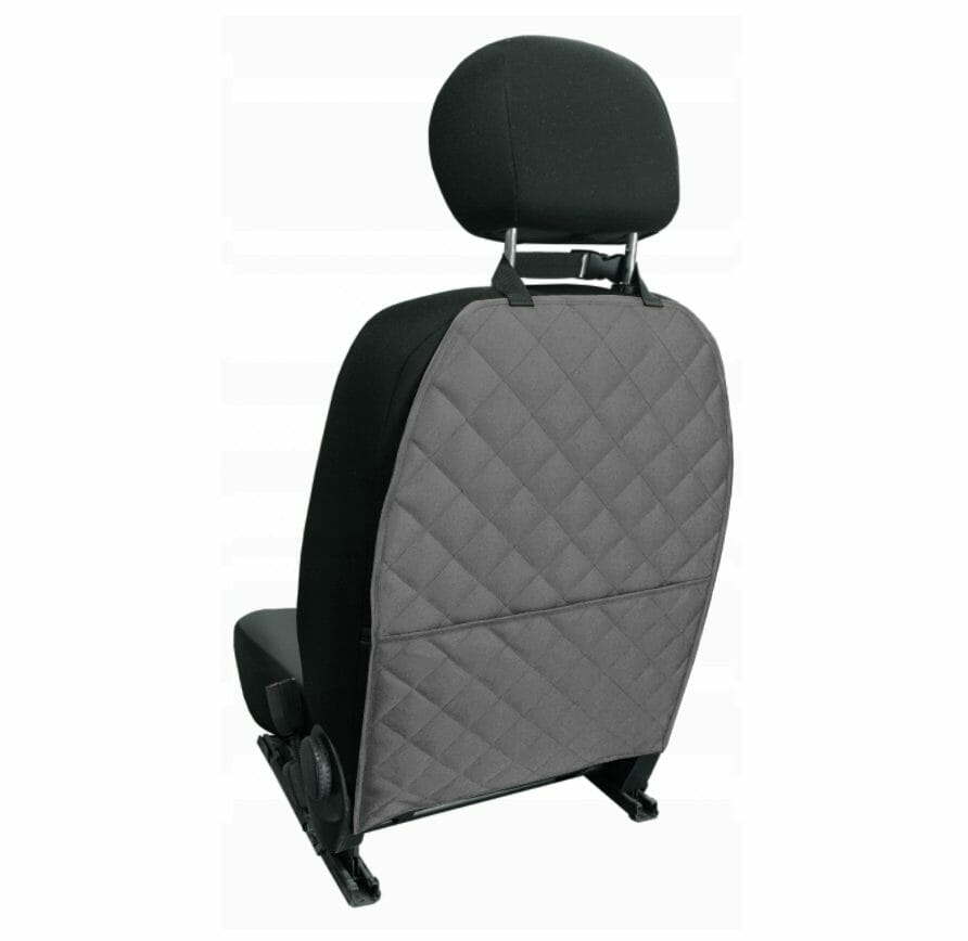 Set 2 protectii auto matlasate, universale, lavabile, gri, protectie scaun sau bancheta si protectie spatar scaun cu buzunar organizator, Metru Patrat - MetruPatrat.ro