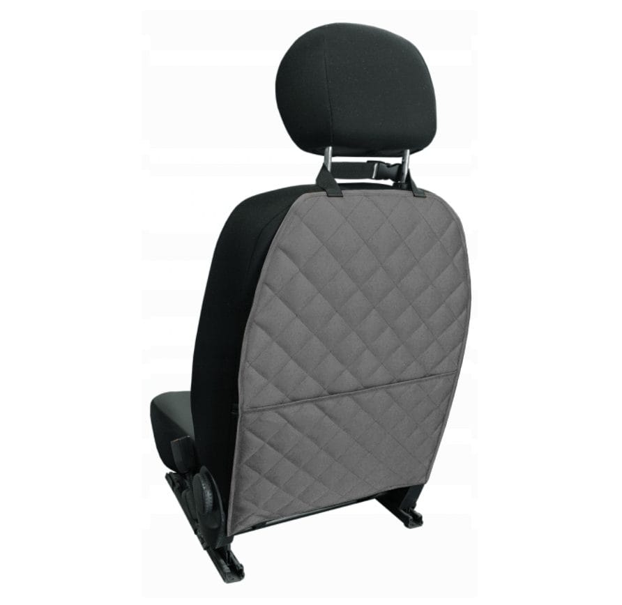 Set doua protectii auto matlasate, universale, pentru spatarul scaunului, cu buzunar organizator, gri, Metru Patrat 2x 5081