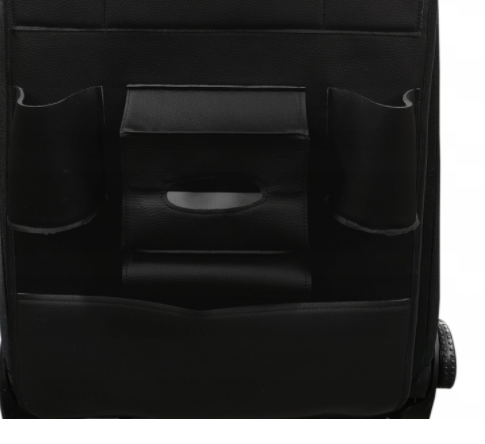 Protectie si organizator auto, pentru spatarul scaunului din fata, din piele ecologica, negru, impermeabil, lavabil - MetruPatrat.ro