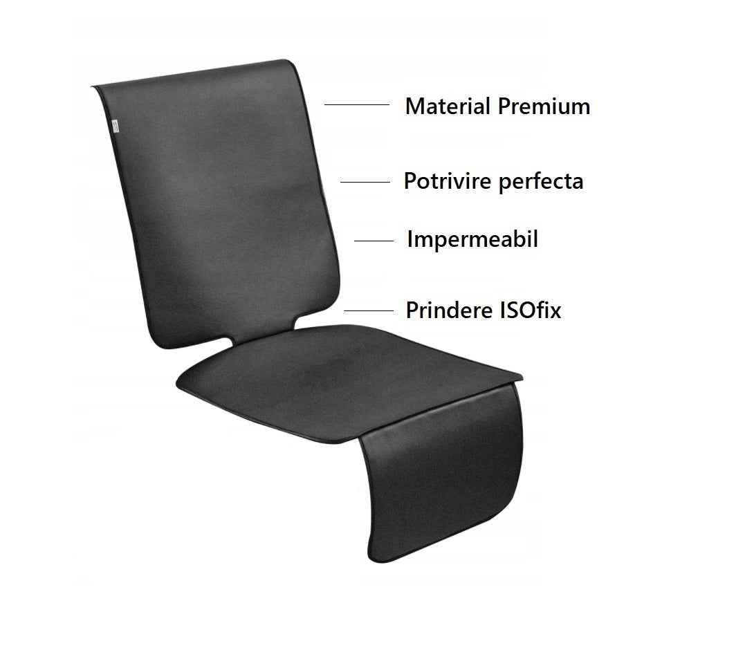 Set 2 huse de protectie scaune auto din piele ecologica, protectie spatar scaun fata si protectie bancheta spate, pentru scaun auto, scoica bebe 10070++20201