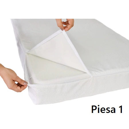 Set 3 piese impermeabile, compus din husa impermeabila cu fermoar + 2 huse impermeabile pentru perna - MetruPatrat.ro