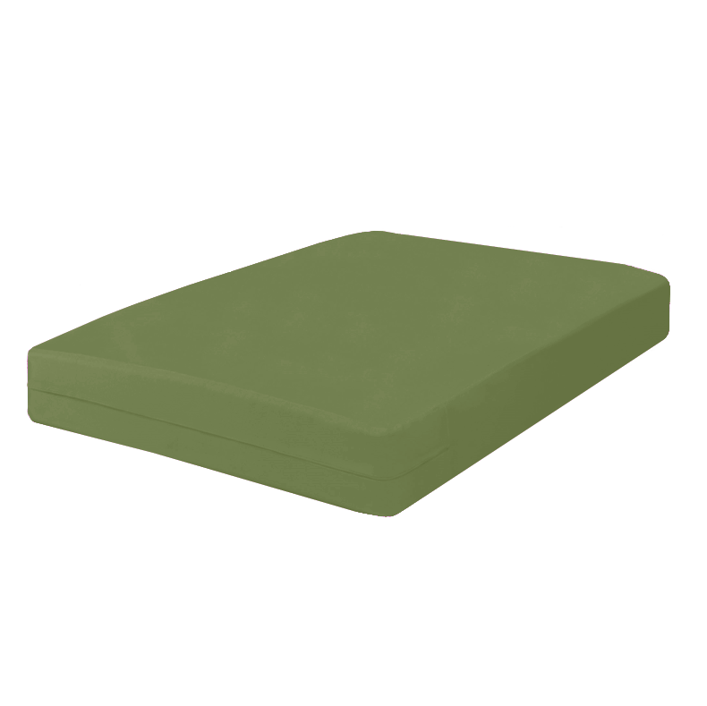 Husa cu fermoar pentru saltea din bumbac 100% natural, de culoare verde army - MetruPatrat.ro