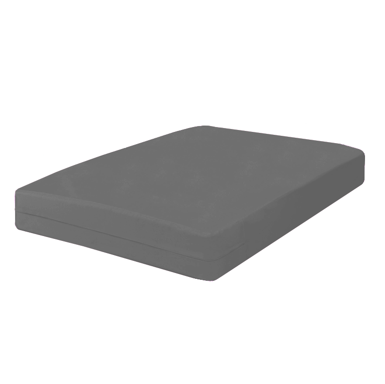 Husa cu fermoar pentru saltea din bumbac 100% natural, de culoare gri uni - MetruPatrat.ro
