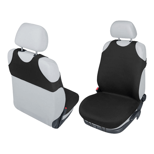 Set 2 huse auto tip maieu, din bumbac, universale, negre pok - MetruPatrat.ro