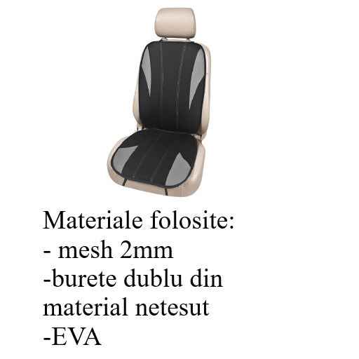 Husa pentru scaun auto , de culoare gri , universala , cu dimensiunile 45 x 104 cm VHS1916