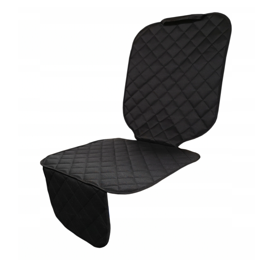 Set 4 protectii auto, 2 bucati scoica bebe + 2 bucati orgabizator spatar cu buzunar,  pentru scaune fata sau bancheta spate, matlasate, lavabile, universale, negre - MetruPatrat.ro