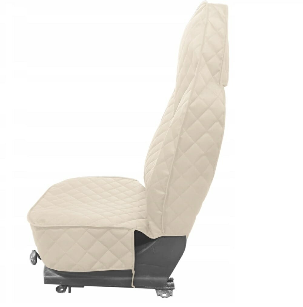 Husa protectie scaun auto, matlasata, crem, impermeabila, labavila, Metru Patrat 5060