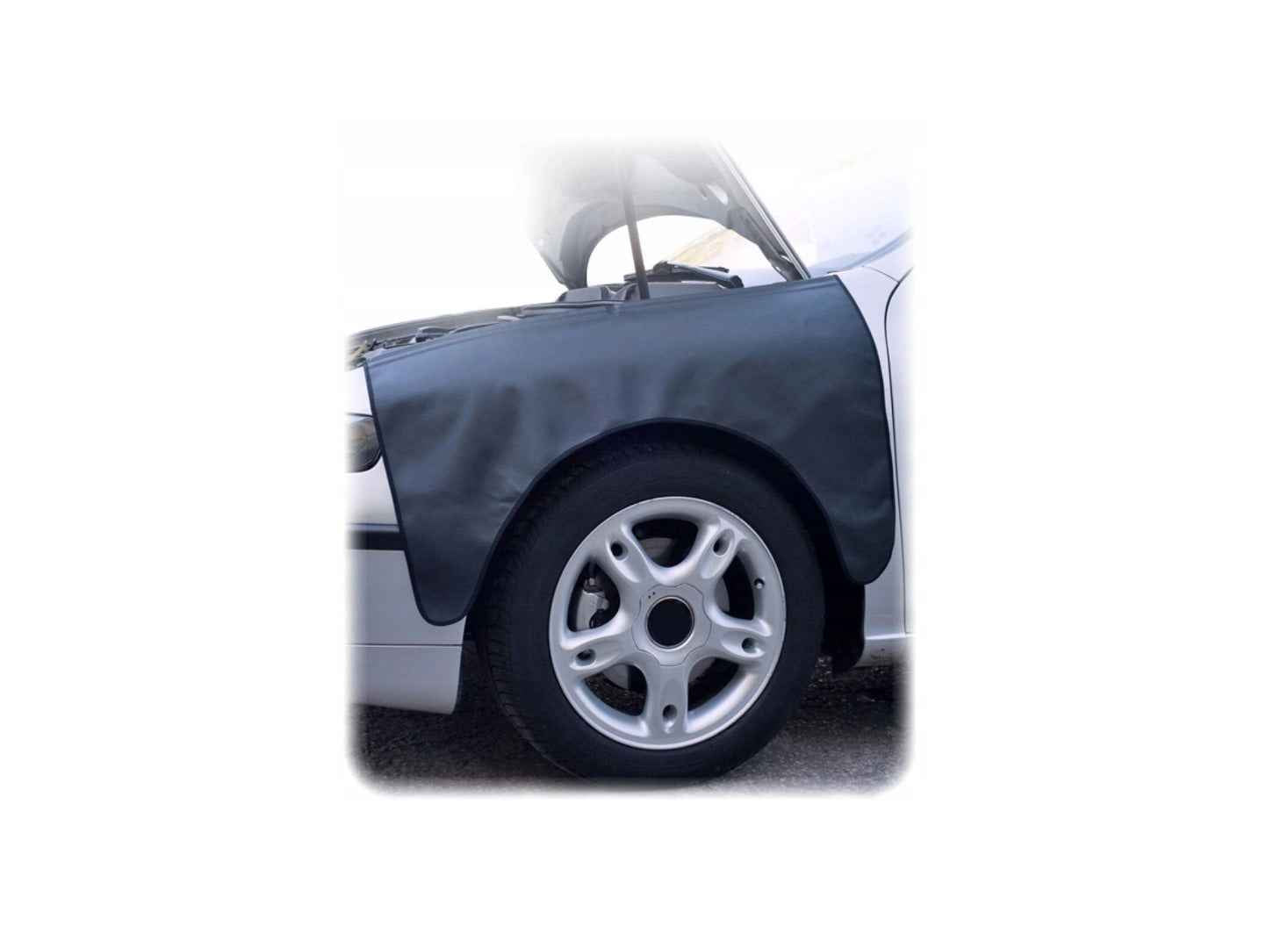 Set 2 huse protectie pentru mecanici si service auto aripa fata din piele ecologica, material premium, de culoare neagra, universala , cu banda magnetica , Metru Patrat, protejeaza impotriva petelor de ulei , vaselina , mizeriei si a zgarieturilor 10033