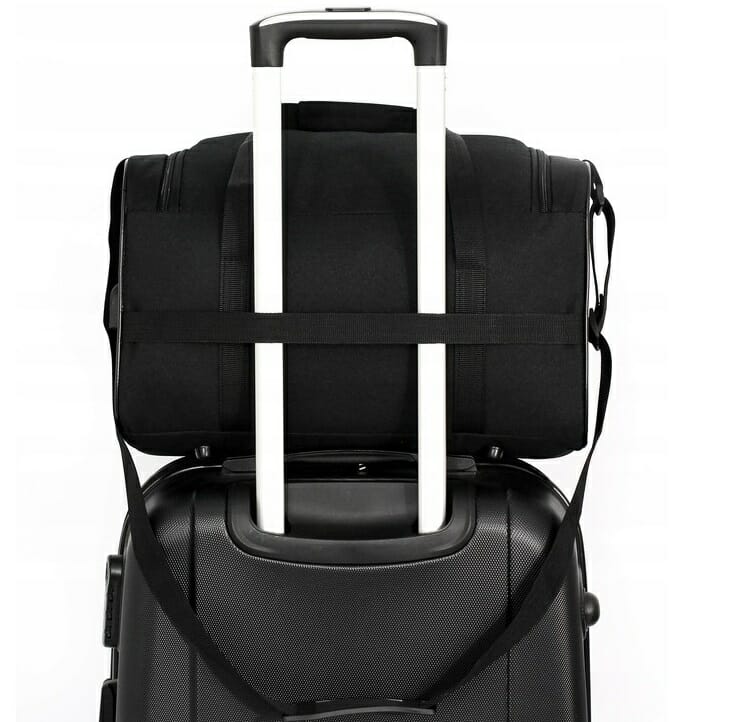 Geanta city break & sport, bagaj de mana avion Wizz Air, Ryanair, 40x20x25, matlasata, neagra, Metru Patrat 5087