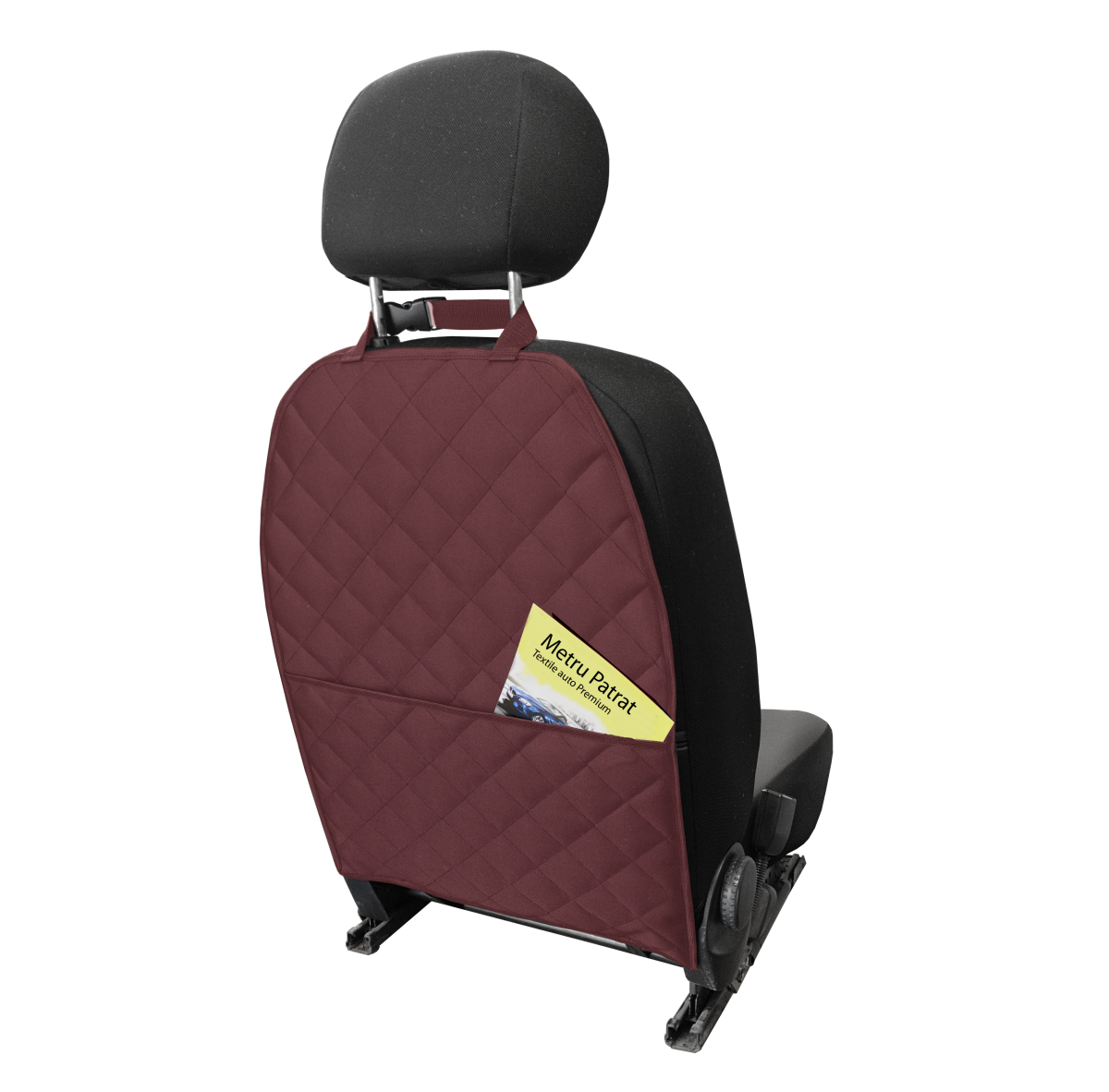Protectie spatar scaun cu buzunar organizator, grena, universala, Metru Patrat 5075 - MetruPatrat.ro