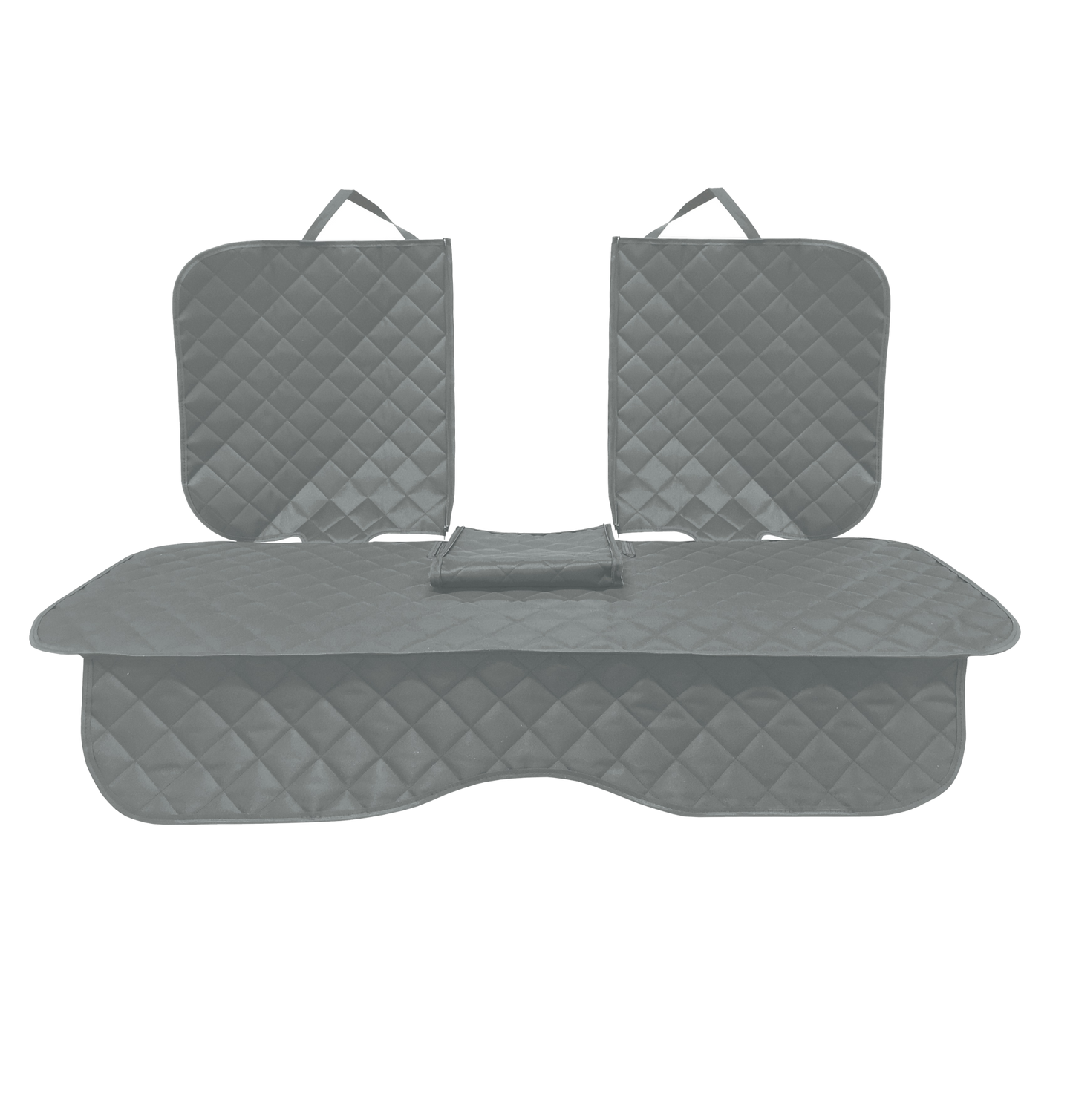 Set 3 protectii auto, matlasate,universale, gri, lavabile, impermeabile, protectie bancheta cu decupare cotiera  si 2 protectii scaune fata, Metru Patrat - MetruPatrat.ro
