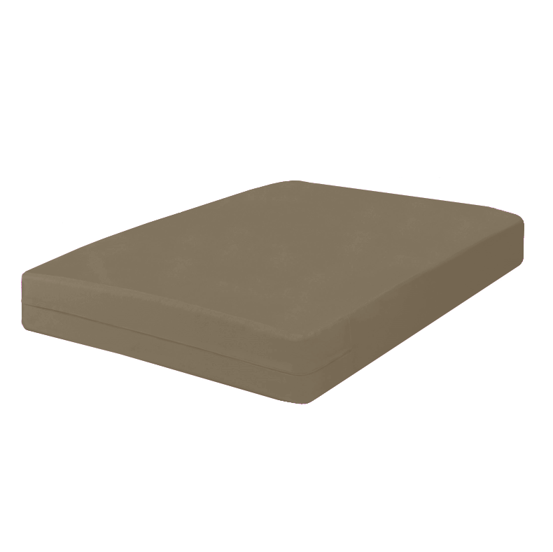 Husa cu fermoar pentru saltea din bumbac 100% natural, de culoare maro - MetruPatrat.ro