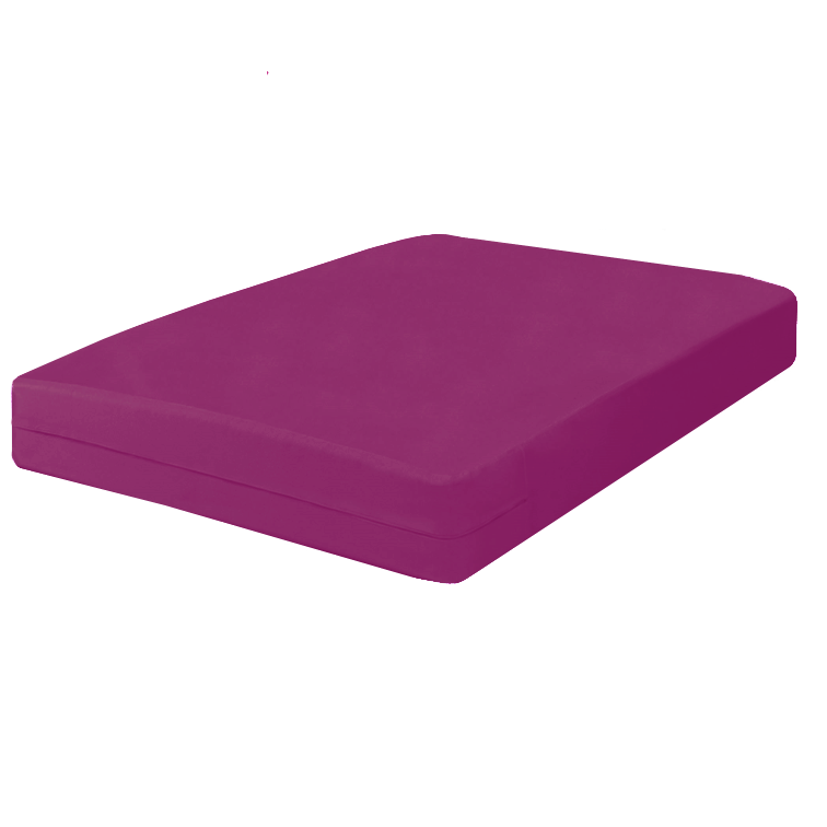 Husa cu fermoar pentru saltea din bumbac 100% natural, de culoare mov uni - MetruPatrat.ro