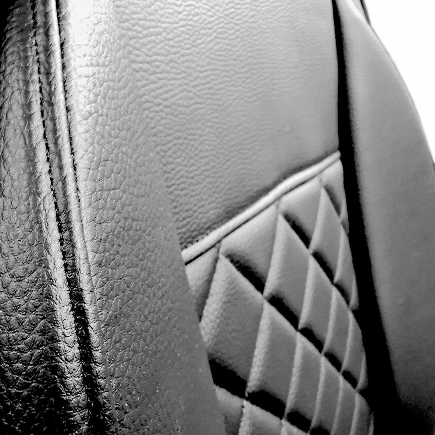 Husa auto tip maieu, din piele ecologica, matlasata, universala, neagra, Metru Patrat 5086