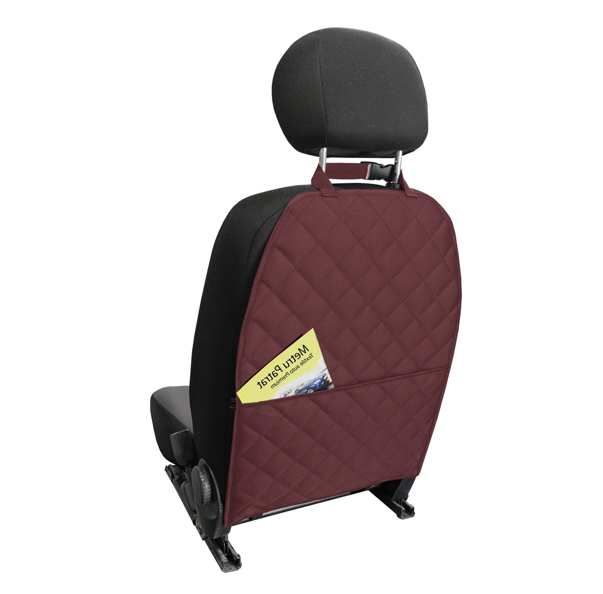 Set doua protectii auto matlasate, universale, pentru spatarul scaunului, cu buzunar organizator, grena, Metru Patrat 2x 5075 - MetruPatrat.ro