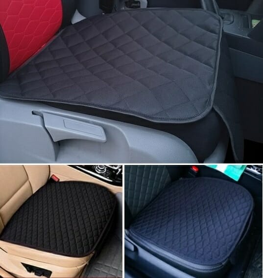 Set 2 protectii auto matlasate, pentru sezut scaun sau bancheta, universale, negru, Metru Patrat - MetruPatrat.ro