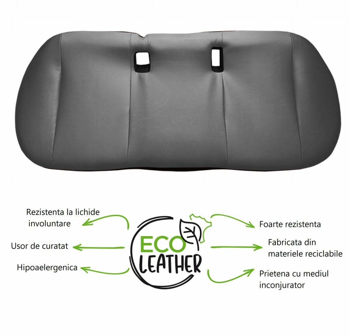 Protectie sezut bancheta Dacia Duster 2010-2018, din piele ecologica, neagra, impermeabila, lavabila, Metru Patrat 5008