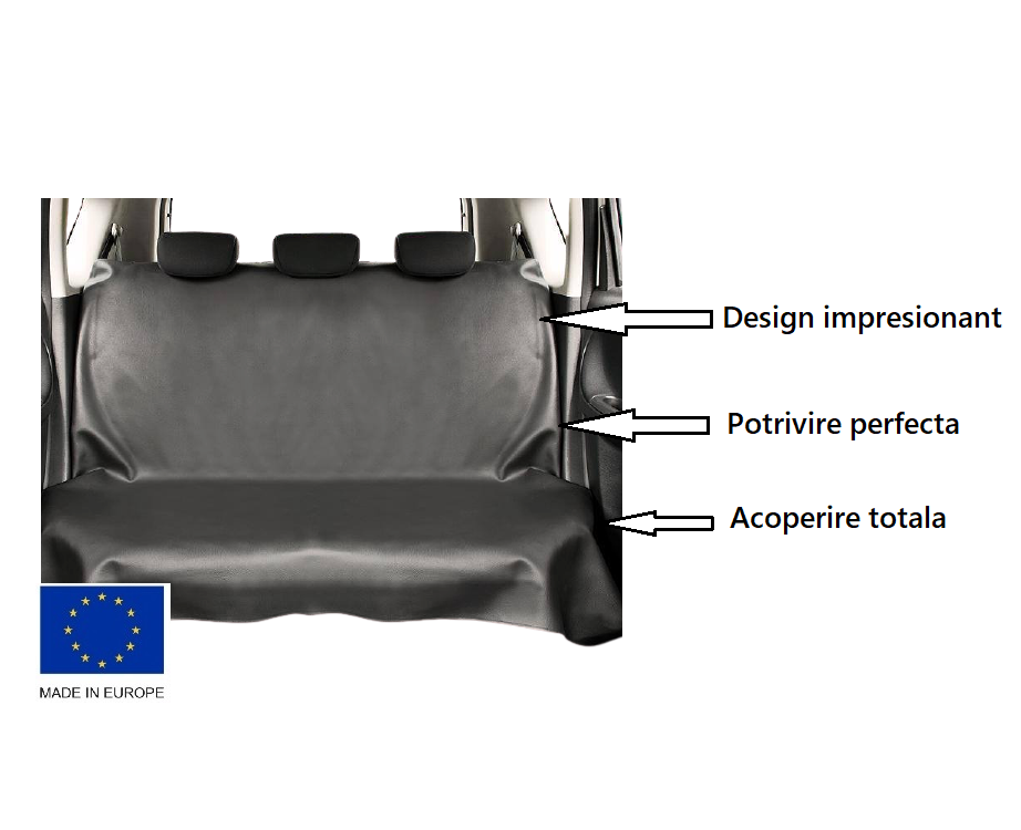 Husa de protectie pentru bancheta din spate, din piele ecologica premium, universala, ideala pentru mecanici , animale de companie , cu protectie impotriva prafului , lichidelor si murdariei 10035 - MetruPatrat.ro