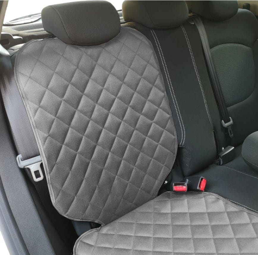 Set 2 protectii auto matlasate, universale, pentru scaun auto, scaun copii, scoica bebe, impermeabile, lavabile, gri, Metru Patrat
