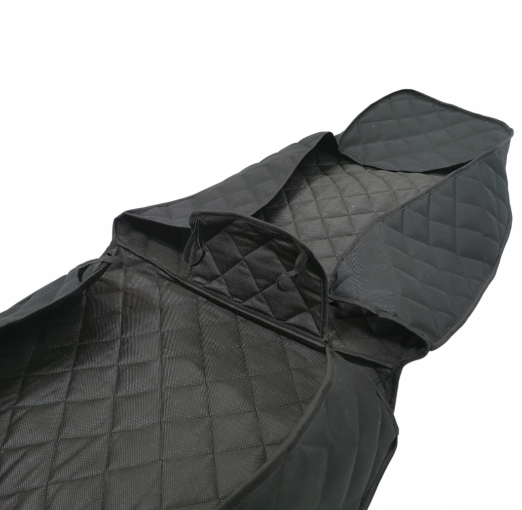 Husa de protectie matlasata, auto, pentru transport animale sau service, neagra, impermeabila, labavila