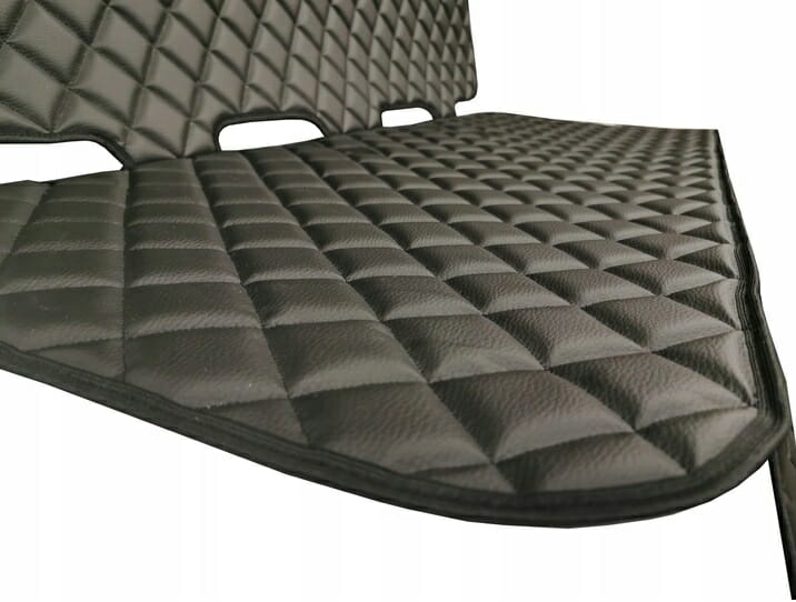 Set 5 protectii auto matlasate, din piele ecologica, pentru scaune fata-spate, universale, negre, lavabile, impermeabile, Metru Patrat - MetruPatrat.ro