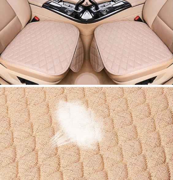 Protectie auto matlasata, pentru sezut scaun sau bancheta, lavabila, impermeabila, crem