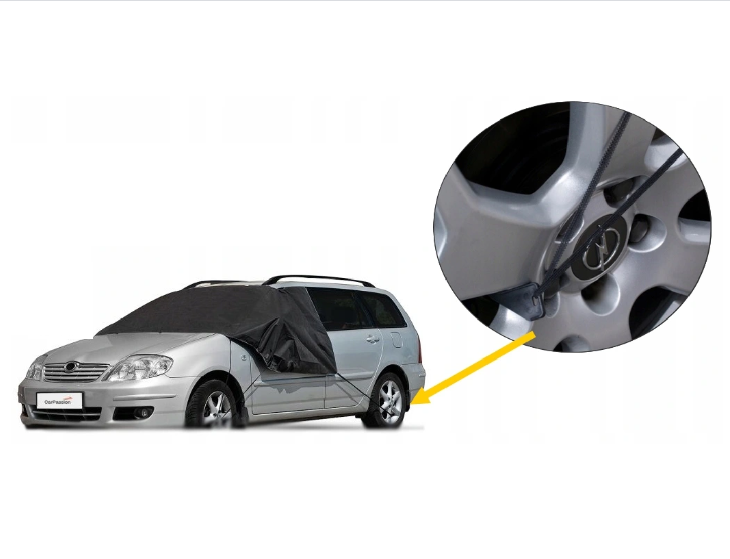 Husa parbriz si geamuri laterale fata antiinghet universala, impermeabila , protectie praf , zapada , murdarie , husa de protectie pentru iarna , impotriva zapezii si a mizeriei compatibila cu orice autoturism, marimea XL 10014