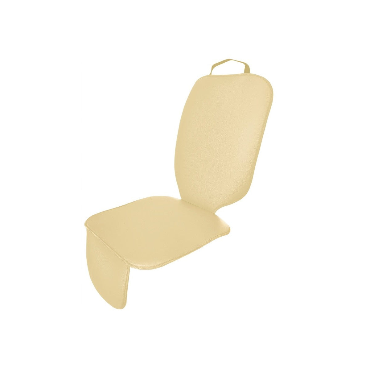 Set 2 protectii scaune auto, crem, din piele ecologica, universale, lavabile, impermeabile - protectie spatar scaun fata si protectie pentru scaun auto, scoica bebe