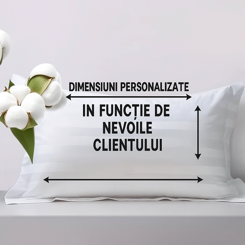 Fata de perna, din Damasc Premium, Alb Imaculat, Dungi Late, Bumbac 100%, Grosime 180 grame/m², Metru Patrat - 1 bucata