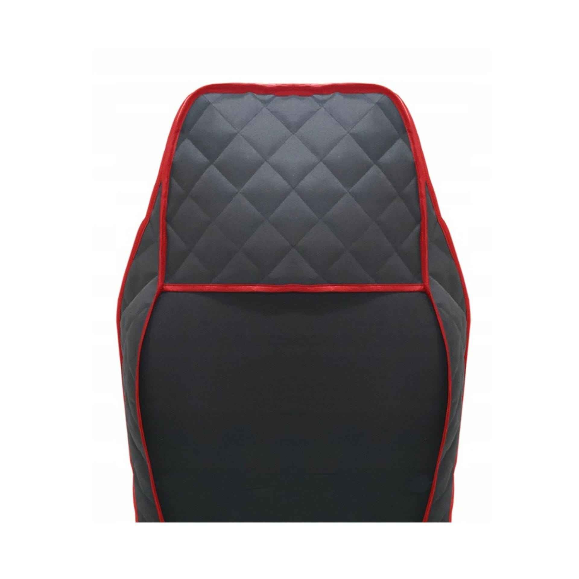 Husa de protectie matlasata, auto, pentru transport animale sau service, neagru - rosu, impermeabila, matlasata, labavila, Metru Patrat