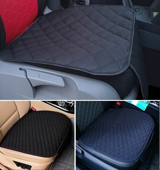 Set 3 protectii auto pentru bancheta spate si scaune fata, matlasate, model universal, negre