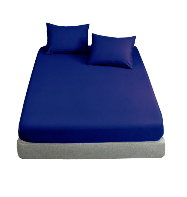 Cearceaf de pat cu elastic, bumbac natural 100%, bleumaren - MetruPatrat.ro