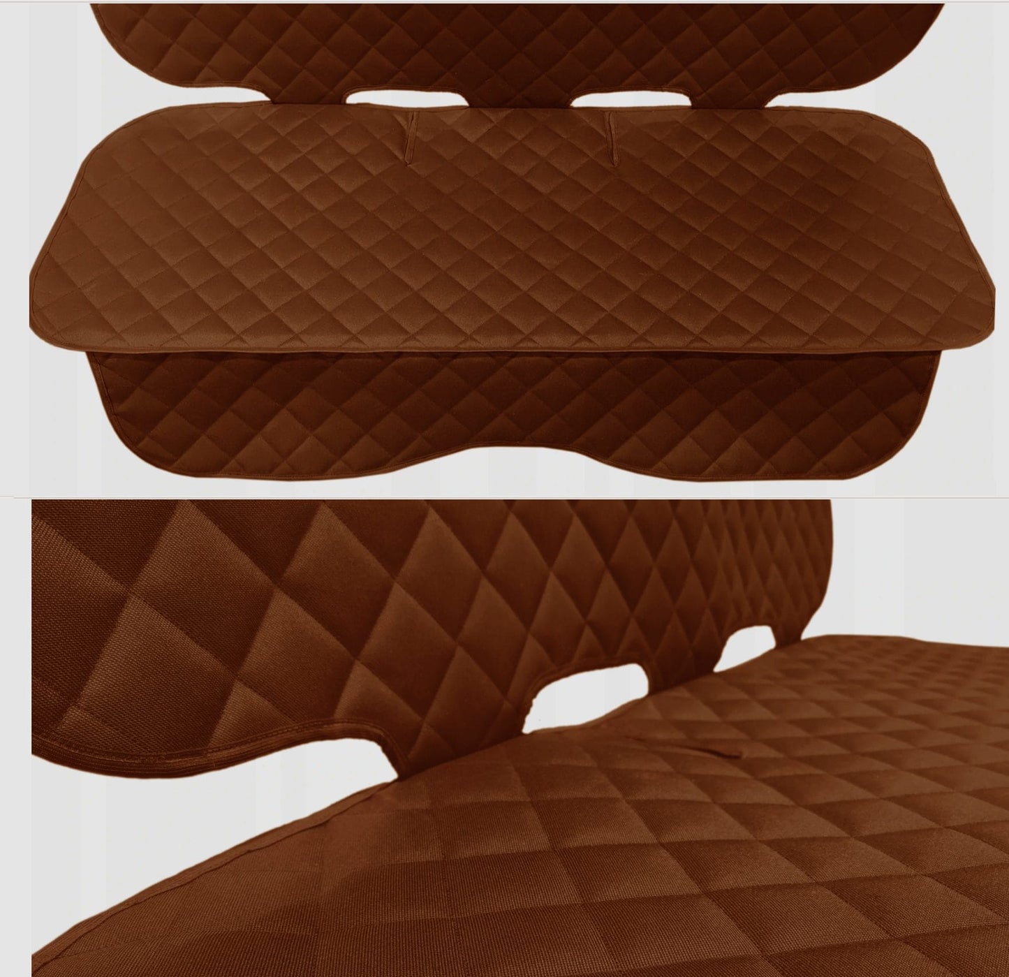 Set 3 protectii auto, matlasate,universale, maro, lavabile, impermeabile, protectie bancheta , protectie scaun fata si protectie spatar scaun, Metru Patrat