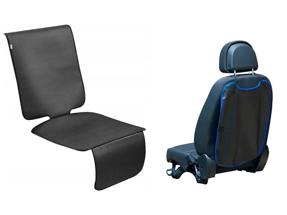 Set 2 protectii scaune auto - protectie spatar scaun fata si protectie bancheta spate scaun, scoica bebe 10070 + 20201