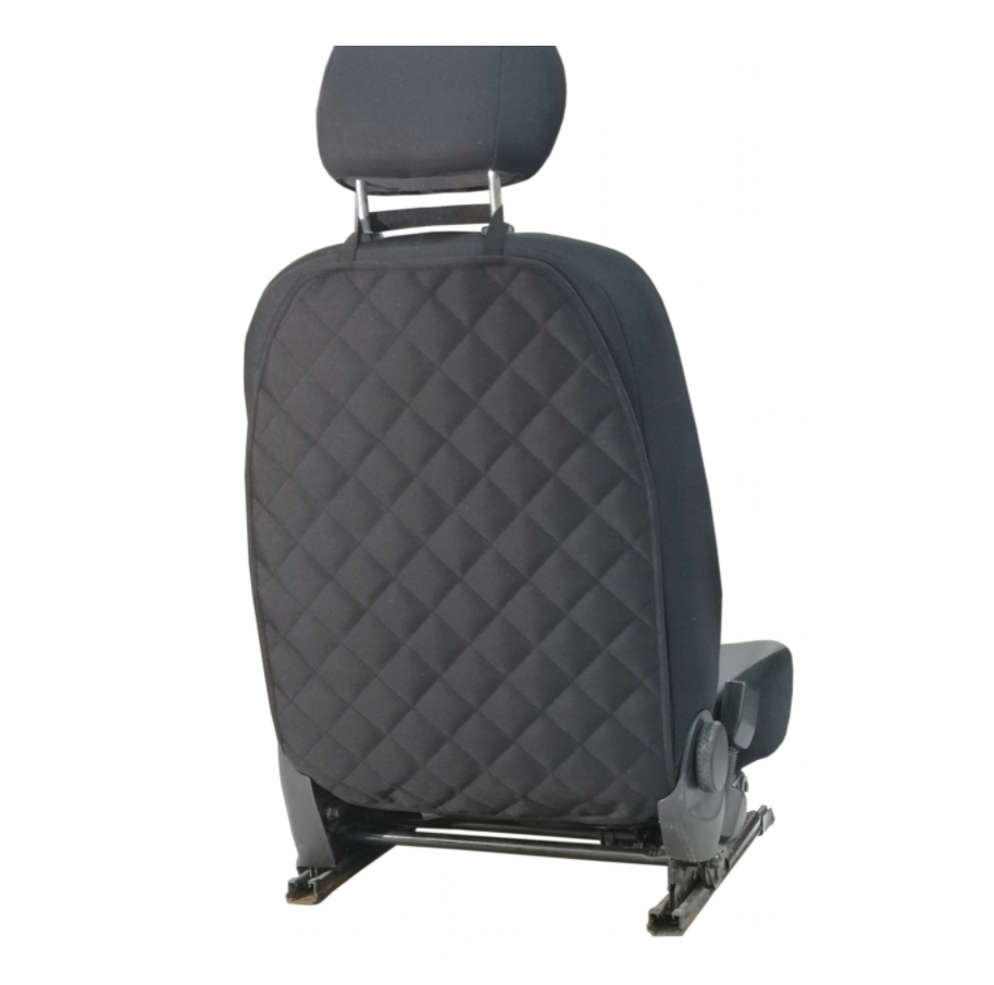 Set 3 protectii scaune auto, universale, matlasate, negre, lavabile, impermeabile - protectie matlasata cu decupare cotiera pentru bancheta din spate si 2 protectii spatar scaun